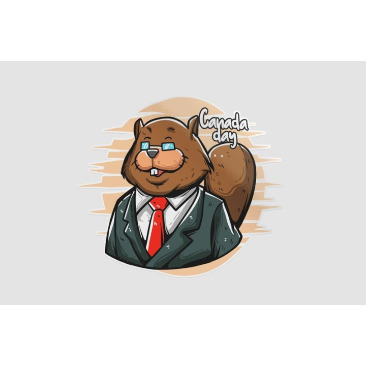 Squirrel Canada Day Sticker - DecalsHouse