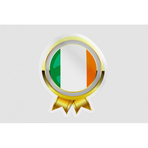 Ireland Flag Golden Badge...