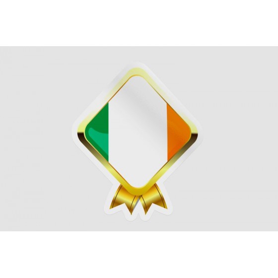 Ireland Flag Golden Badge