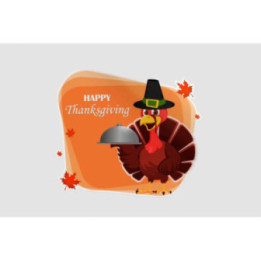Thanksgiving With A Turkey Bird Sticker - DecalsHouse