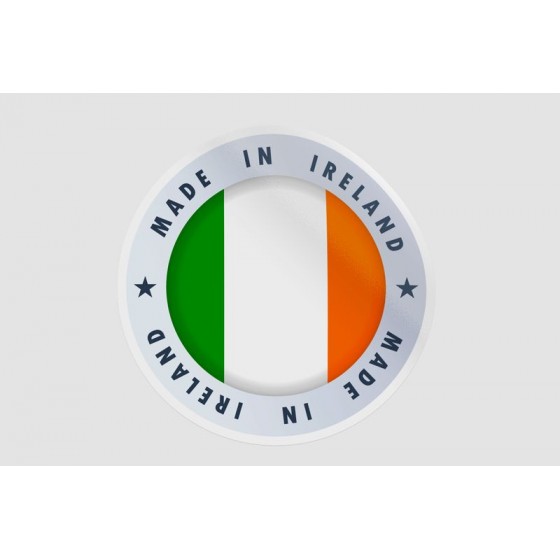 Ireland Flag Label Style 2
