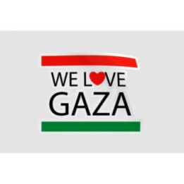 We Love Gaza Sticker - DecalsHouse