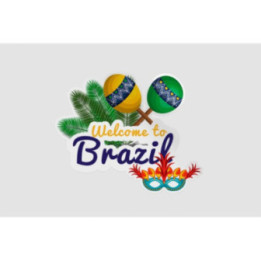 Welcome To Brazil Dh Style 2 Sticker - DecalsHouse
