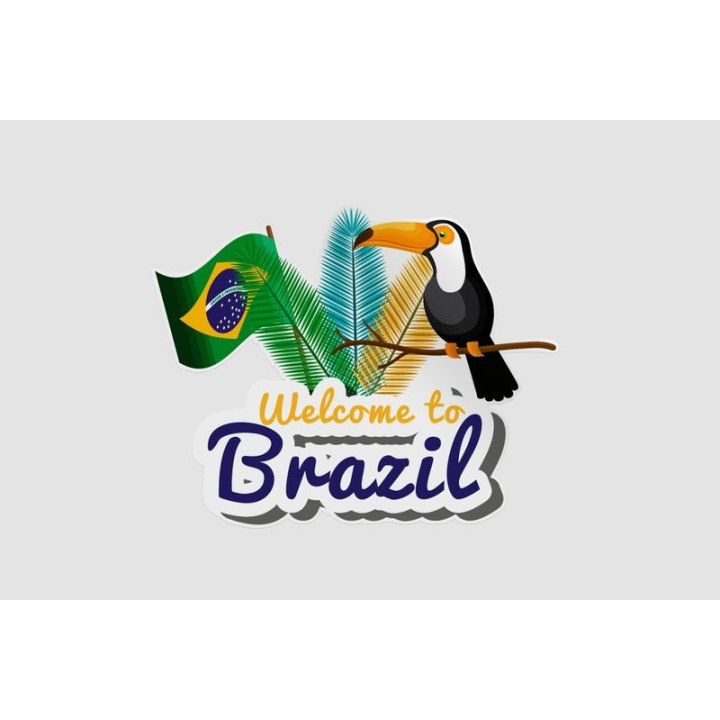 Welcome To Brazil Dh Style 6 Sticker - DecalsHouse