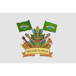 Welcome To Brazil Style 2 Sticker - DecalsHouse