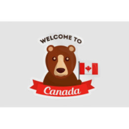 Welcome To Canada Grizzly Bear Style 4 Sticker - DecalsHouse