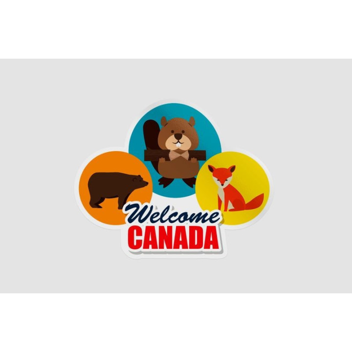 Welcome To Canada Style 5 Sticker - DecalsHouse