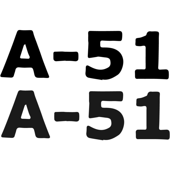 A-51 Stickers – Punk Rock Band Decals (2-Pack)