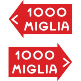 1000 Miglia Stickers – Mille Miglia Italian Race Emblem (2-Pack)