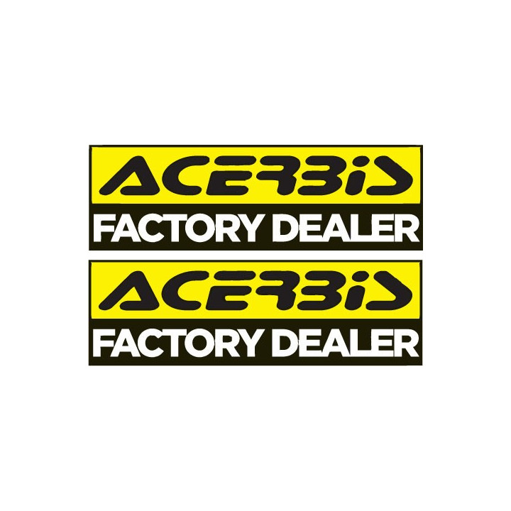 2x Acerbis Logo Factory Dealer Stickers Decals - DecalsHouse