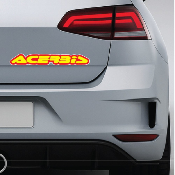 Acerbis Stickers – Motocross Enduro Dirt Bike Sponsor Decals (2-Pack)