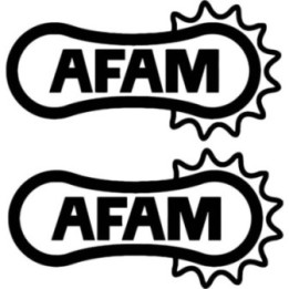 2x Afam Logo Black And White Stickers Decals - DecalsHouse