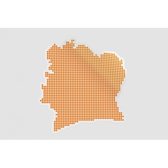 Ivory Coast Map Sticker