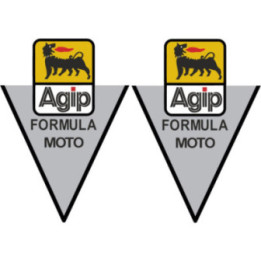 Agip Formula Moto Stickers – MotoGP Oil Sponsor Racing Decals (2-Pack)