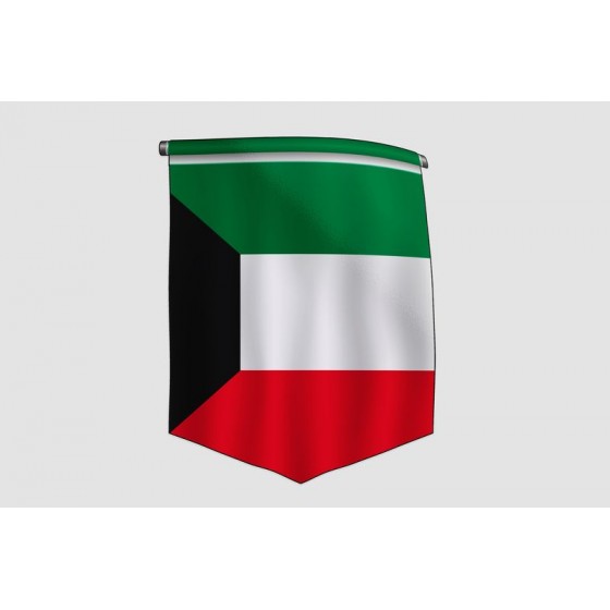 Kuwait Flag Style 10 Sticker