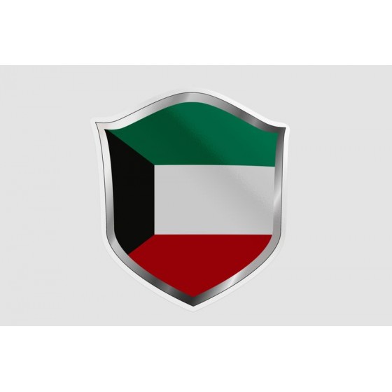 Kuwait Flag Style 15 Sticker