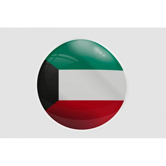 Kuwait Flag Style 16 Sticker