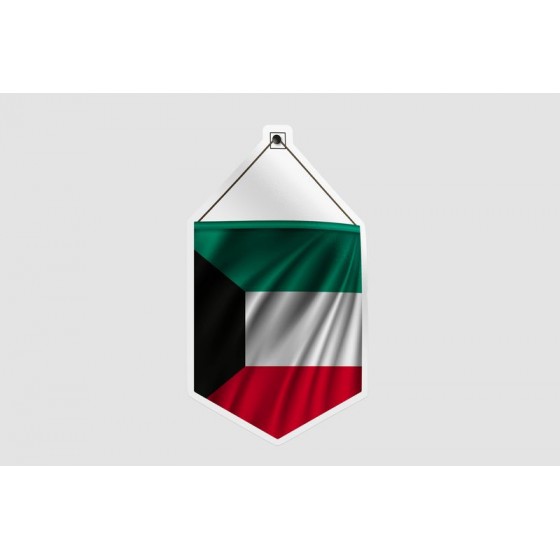 Kuwait Flag Style 19 Sticker