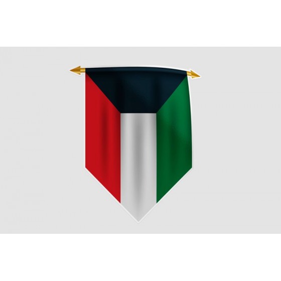 Kuwait Flag Style 2 Sticker