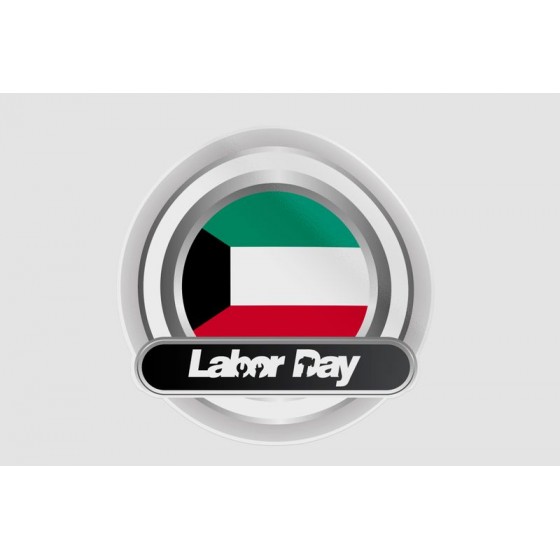 Kuwait Flag Style 20 Sticker
