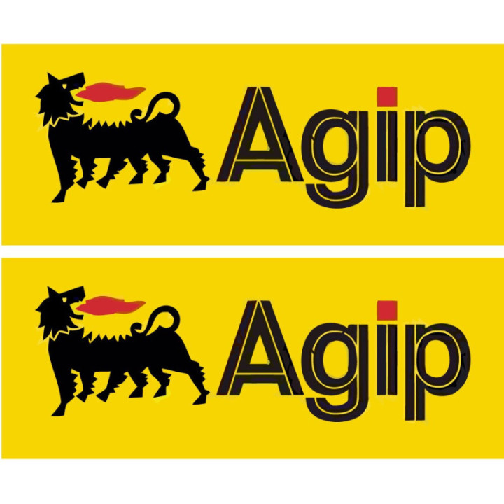 Agip Style 4 Motorsport Stickers – Race Livery Sponsor Decals (2-Pack)