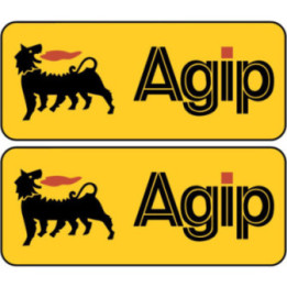 2x Agip Logo Style 5 Stickers Decals - DecalsHouse