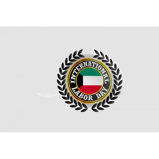 Kuwait Flag Style 23 Sticker