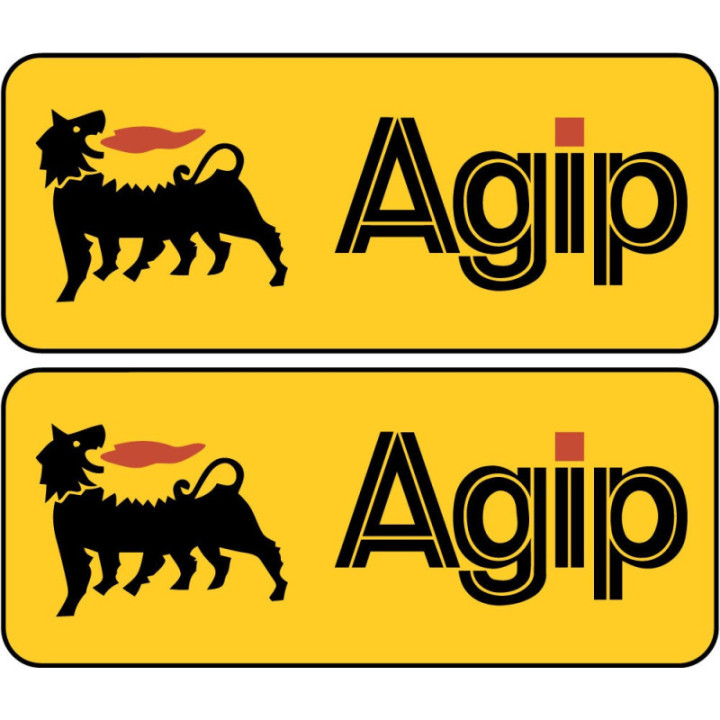2x Agip Logo Style 5 Stickers Decals - DecalsHouse