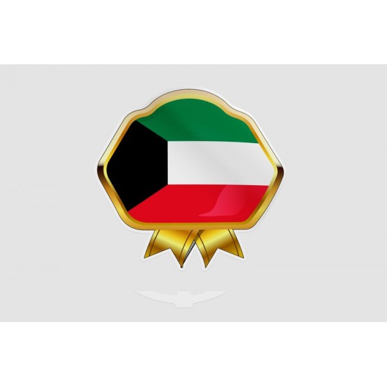 Kuwait Flag Style 25 Sticker