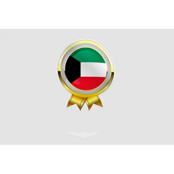 Kuwait Flag Style 26 Sticker