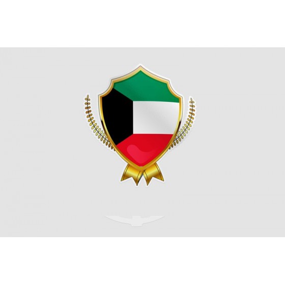 Kuwait Flag Style 27 Sticker