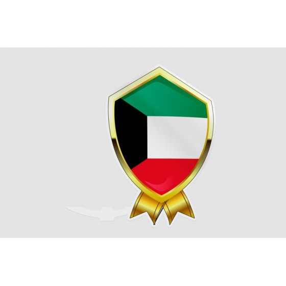 Kuwait Flag Style 29 Sticker