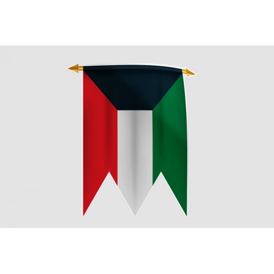 Kuwait Flag Style 3 Sticker