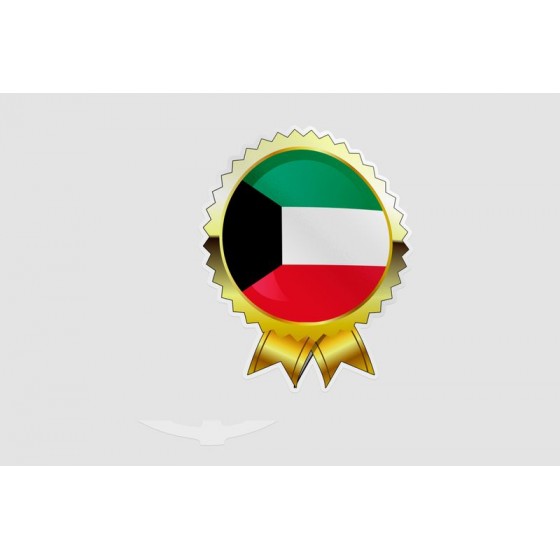Kuwait Flag Style 30 Sticker