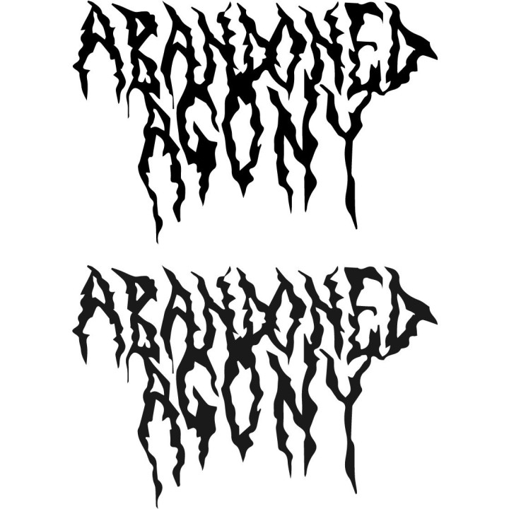 Abandoned Agony Stickers – Death Metal Decals (2-Pack)