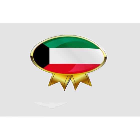 Kuwait Flag Style 31 Sticker