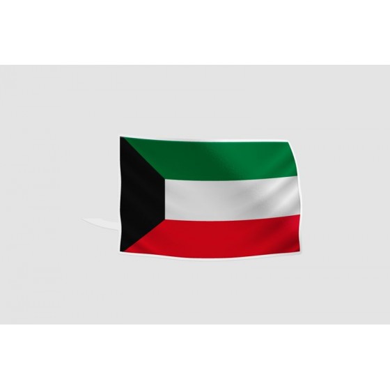 Kuwait Flag Style 33 Sticker