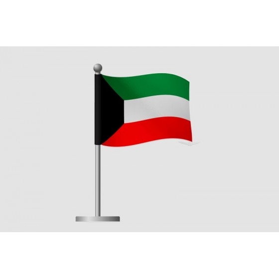Kuwait Flag Style 37 Sticker