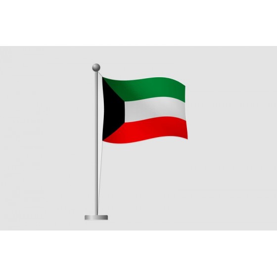 Kuwait Flag Style 38 Sticker