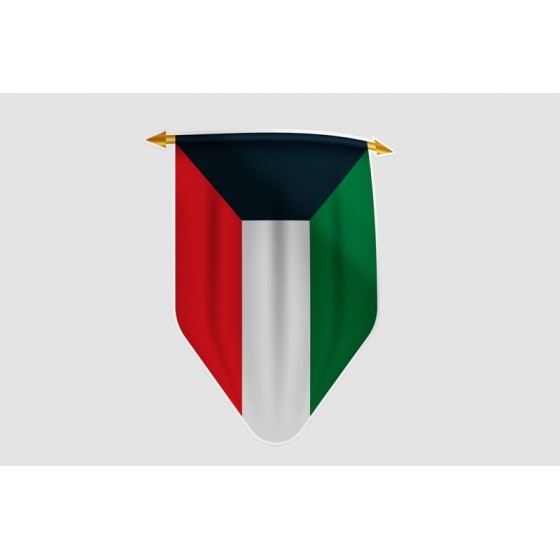 Kuwait Flag Style 4 Sticker