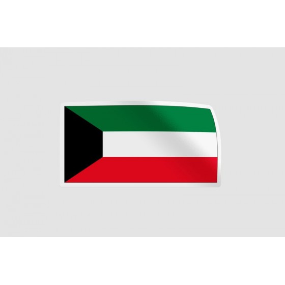 Kuwait Flag Style 41 Sticker