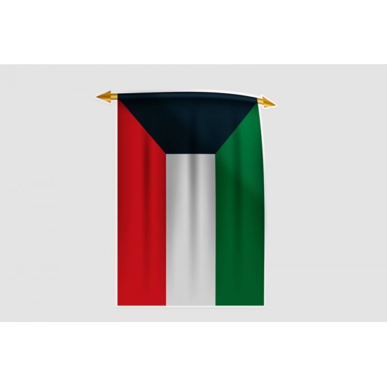 Kuwait Flag Style 5 Sticker