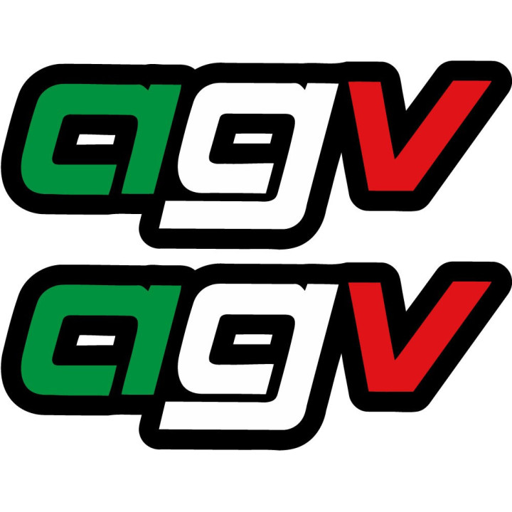 2x Agv Logo Lettering Stickers Decals - DecalsHouse