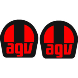 AGV Red Logo Stickers – MotoGP Helmet Racing Motorsport Decals (2-Pack)