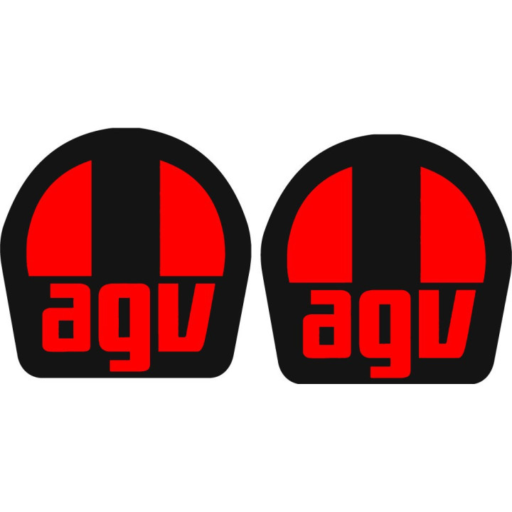 AGV Red Logo Stickers – MotoGP Helmet Racing Motorsport Decals (2-Pack)