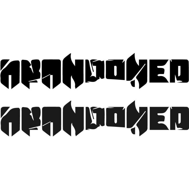 Abandoned Band Stickers – Thrash Metal Decals (2-Pack)