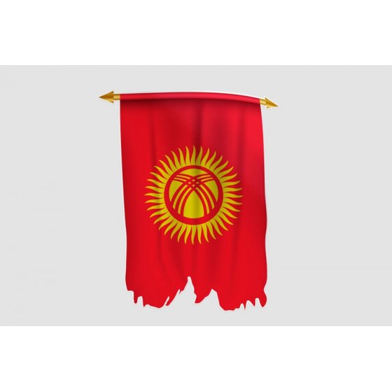 Kyrgyzstan Flag Style 14...