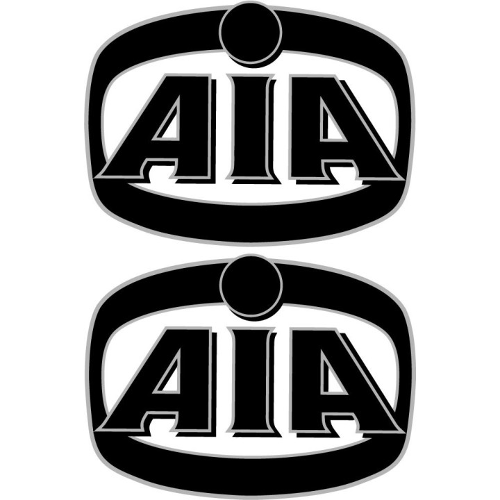 2x Aia Logo Dark Stickers Decals - DecalsHouse