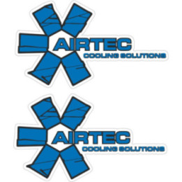 2x Airtec Cooling Solutions Style 2 Stickers Decals - DecalsHouse