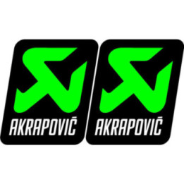 Akrapovic Green Stickers – Titanium Exhaust MotoGP Decals (2-Pack)
